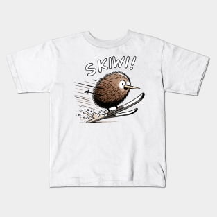 Brown Skiwi Kiwi Bird Kids T-Shirt